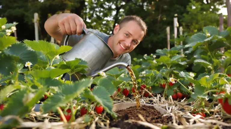 Les fraisiers donnent de plus gros fruits si on les arrose au printemps avec cet ingrédient de cuisine