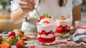 J’ai fait cette mousse à la fraise facile et rapide : le dessert frais prêt en quelques minutes