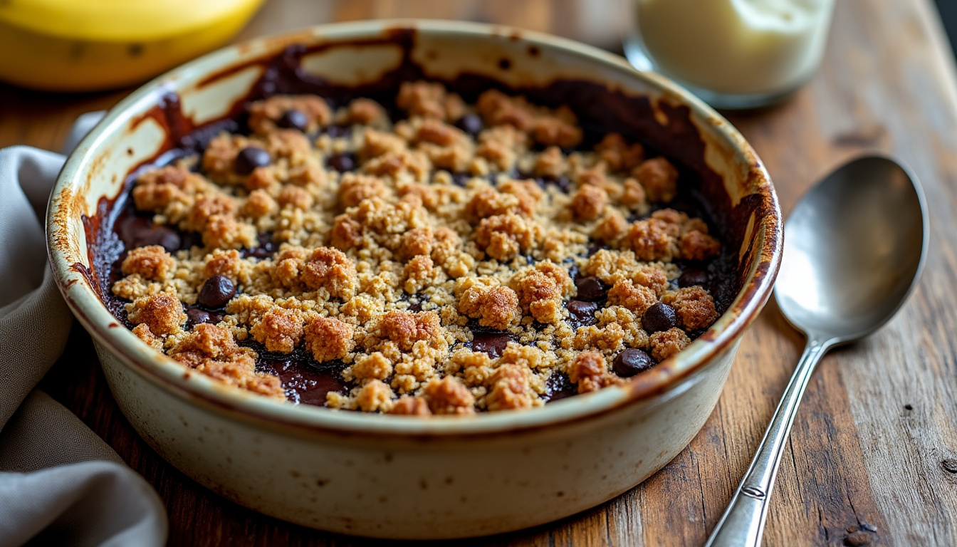 découvrez notre recette simple et rapide pour préparer un crumble banane chocolat fondant, idéal pour un dessert gourmand et facile à réaliser.