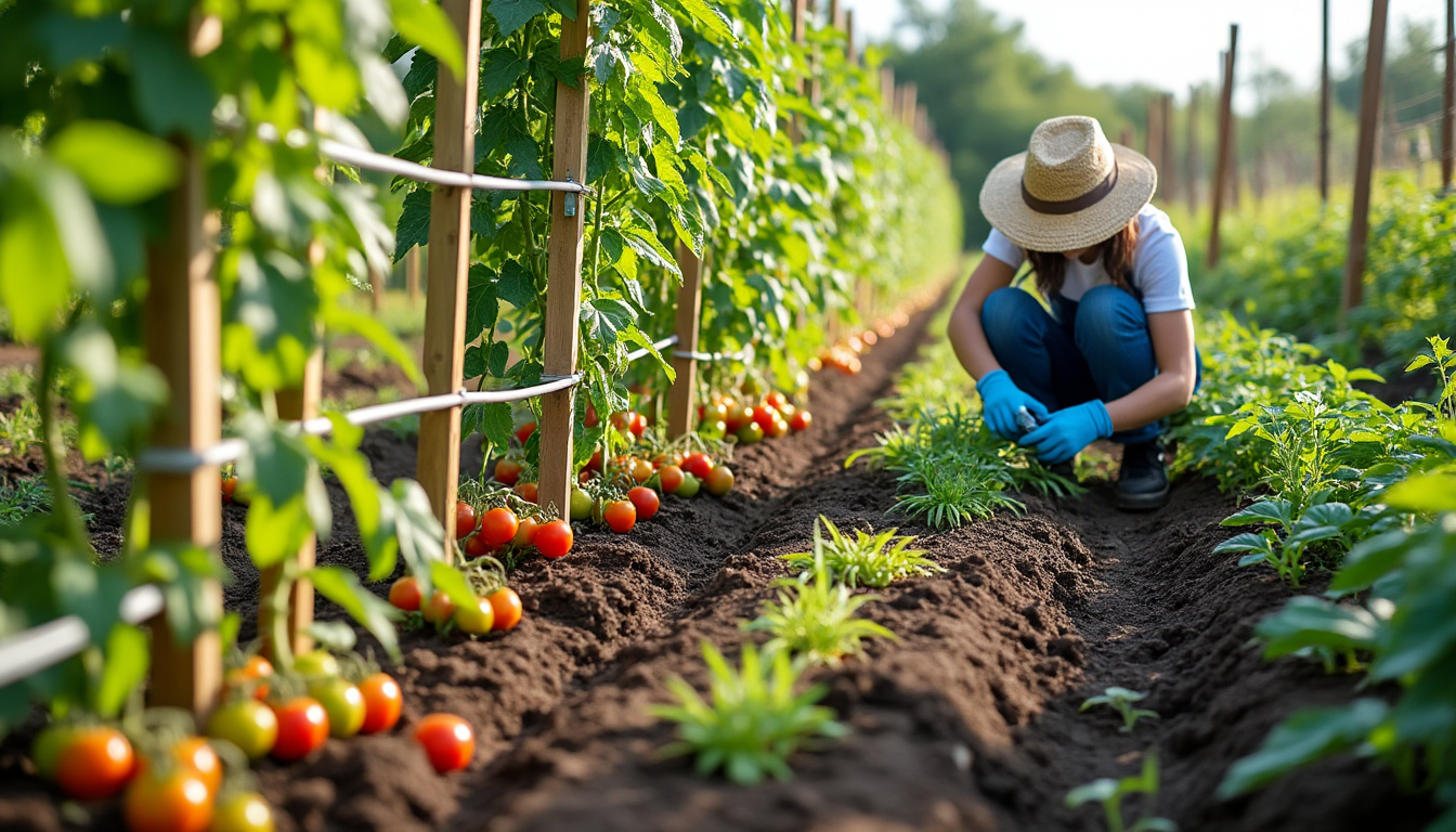 Quelle distance respecter pour planter des tomates et favoriser leur croissance découvrez la distance idéale à respecter entre les plants de tomates pour optimiser leur croissance et assurer une récolte abondante et saine.