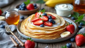 découvrez notre recette facile de crêpes légères, parfaites pour un goûter gourmand et sain. savourez des crêpes délicieuses et équilibrées en toute simplicité !