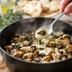 recette pintade en cocotte champignons crème fraîche