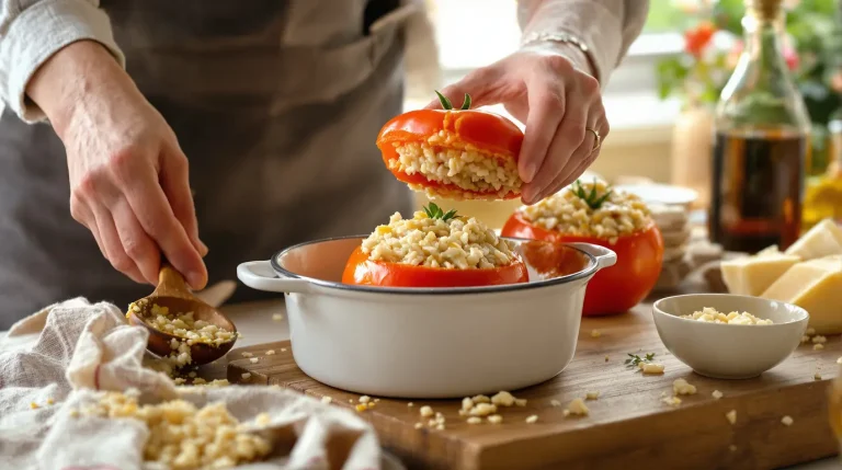 Accueil Tomates farcies recette de grand-mère avec riz à l’ancienne