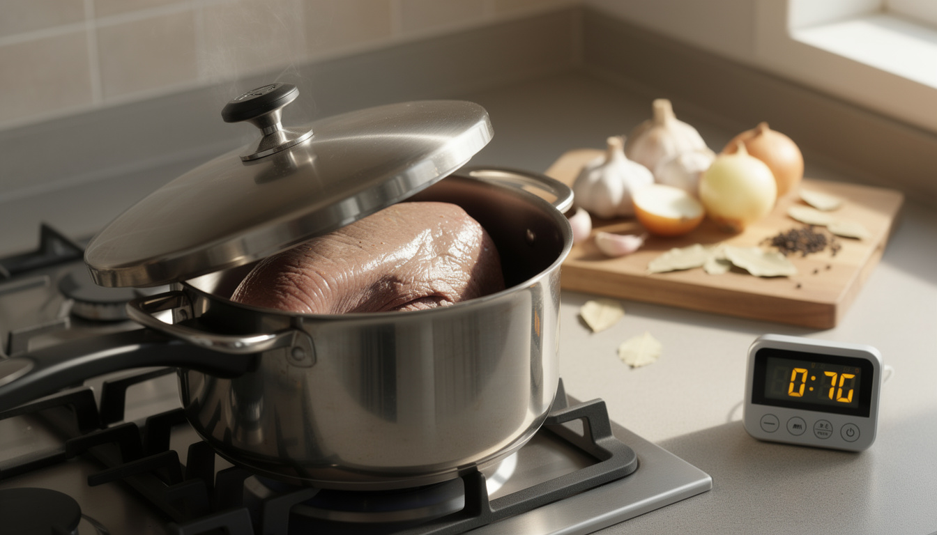 Quel est le temps de cuisson idéal pour la langue de bœuf sous pression découvrez le temps de cuisson idéal pour préparer une langue de bœuf tendre et savoureuse à la cocotte-minute. astuces pour une cuisson rapide et réussie.