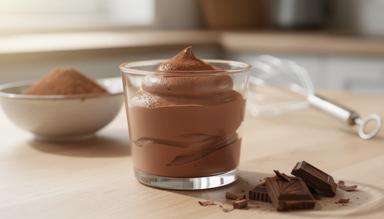 Recette facile de mousse au cacao en poudre pour un dessert gourmand découvrez une recette facile de mousse au cacao en poudre pour un dessert gourmand et rapide à préparer. parfaite pour toutes les occasions, elle ravira vos papilles avec sa texture légère et son goût intense de chocolat.